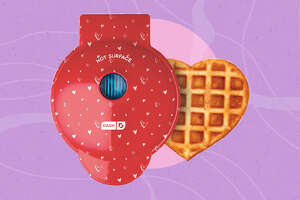 This DASH mini waffle maker dishes up heart-shaped treats